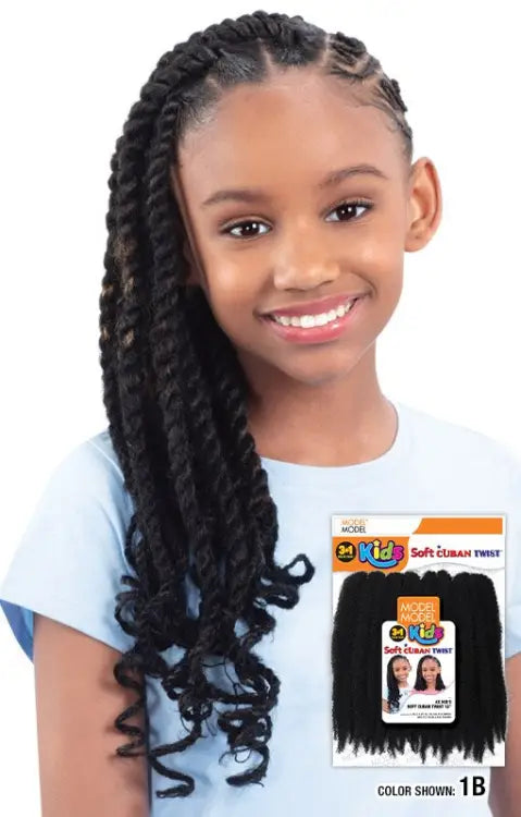 MODEL MODEL GLANCE BRAID 4X KID'S SOFT CUBAN TWIST 12"