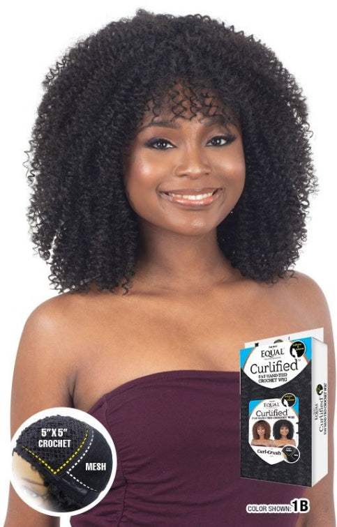 SHAKE N GO FREETRESS EQUAL SYNTHETIC CURLIFIED 5X5 CROCHET WIG CURL CRUSH