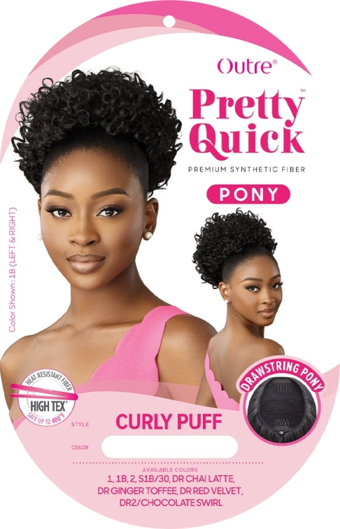 OUTRE PRETTY QUICK DRAWSTRING PONYTAIL CURLY PUFF