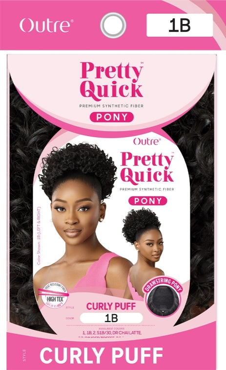 OUTRE PRETTY QUICK DRAWSTRING PONYTAIL CURLY PUFF