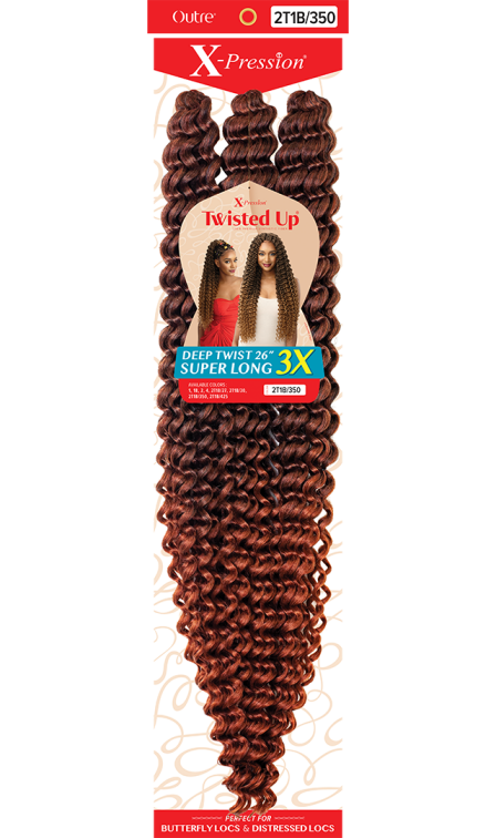 OUTRE X-PRESSION TWISTED UP CROCHET BRAID 3X DEEP TWIST 26" SUPER LONG