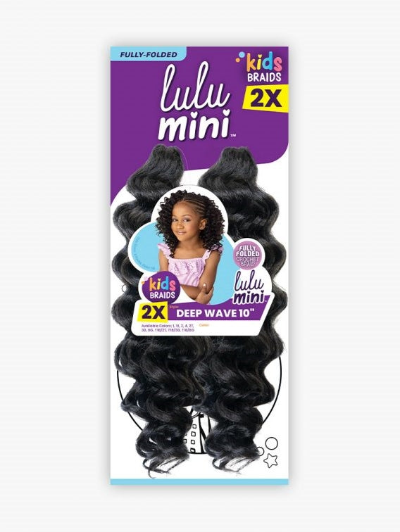 SENSATIONNEL LULU MINI KIDS 2X CROCHET BRAID DEEP WAVE 10