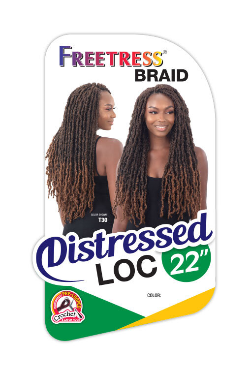 FREETRESS SYNTHETIC CROCHET BRAID DISTRESSED LOC 22"