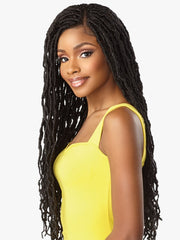 SENSATIONNEL CLOUD9 SYNTHETIC 4×4 BRAIDED LACE FRONT WIG DISTRESSED LOCS 28″