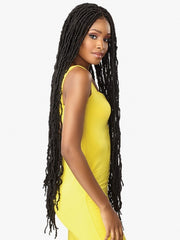 SENSATIONNEL CLOUD9 SYNTHETIC 4×4 BRAIDED LACE FRONT WIG DISTRESSED LOCS 40"