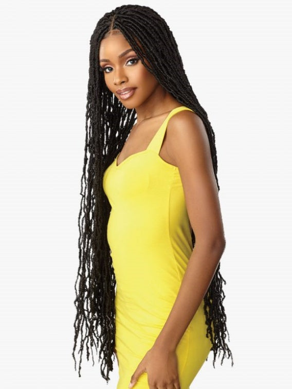 SENSATIONNEL CLOUD9 SYNTHETIC 4×4 BRAIDED LACE FRONT WIG DISTRESSED LOCS 40"