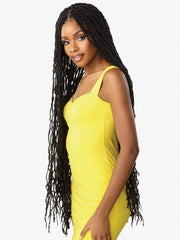 SENSATIONNEL CLOUD9 SYNTHETIC 4×4 BRAIDED LACE FRONT WIG DISTRESSED LOCS 40"