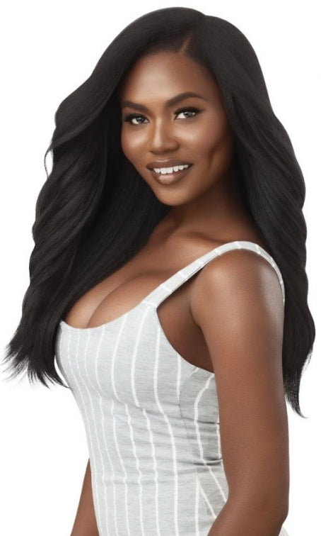 OUTRE BIG BEAUTIFUL HAIR HUMAN HAIR BLEND LEAVE OUT U PART WIG DOMINICAN BLOWOUT 22"