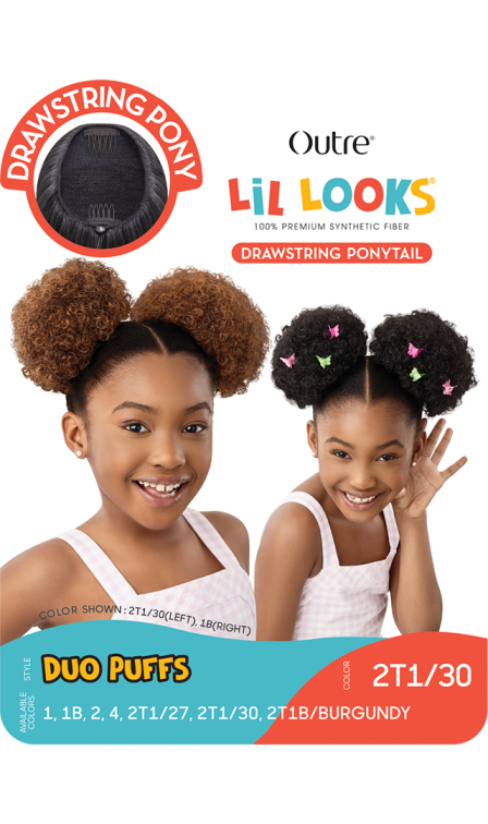 OUTRE LIL LOOKS DRAWSTRING PONYTAIL DUO PUFFS