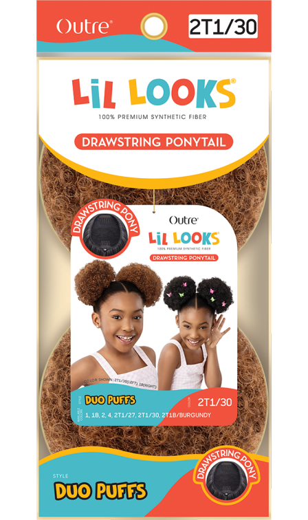 OUTRE LIL LOOKS DRAWSTRING PONYTAIL DUO PUFFS