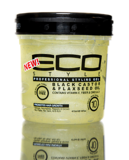 ECO STYLE PROFESSIONAL STYLING GEL BLACK CASTOR & FLAXSEED