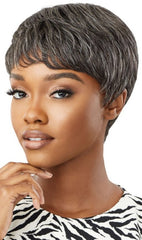 OUTRE UNPROCESSED HUMAN HAIR FAB & FLY GRAY GLMOUR FULL CAP WIG HH EDEN