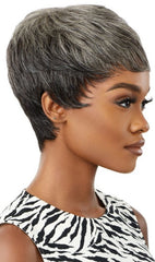 OUTRE UNPROCESSED HUMAN HAIR FAB & FLY GRAY GLMOUR FULL CAP WIG HH EDEN