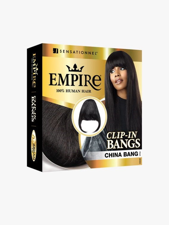 SENSATIONNEL 100% HUMAN HAIR EMPIRE CLIP-IN CHINA BANGS