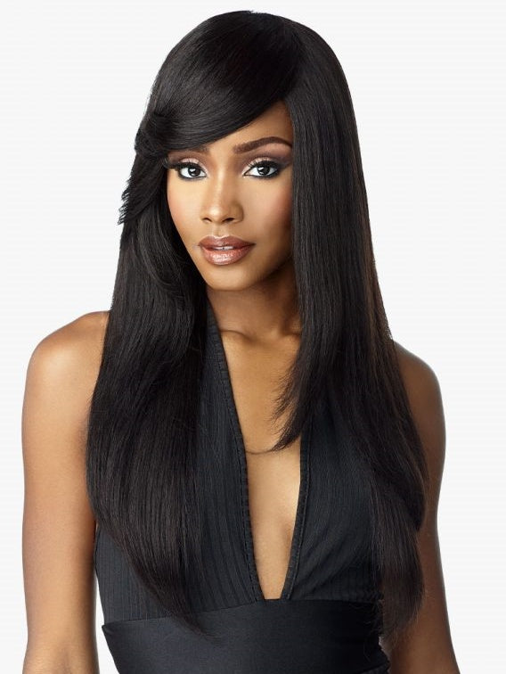 SENSATIONNEL 100% HUMAN HAIR EMPIRE CLIP-IN SIDE SWEPT BANGS