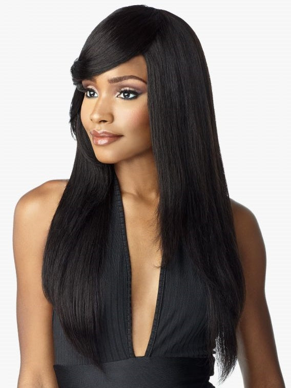 SENSATIONNEL 100% HUMAN HAIR EMPIRE CLIP-IN SIDE SWEPT BANGS