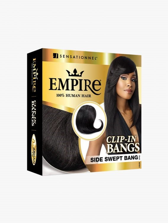 SENSATIONNEL 100% HUMAN HAIR EMPIRE CLIP-IN SIDE SWEPT BANGS