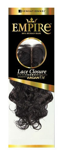 SENSATIONNEL HUMAN HAIR WEAVE EMPIRE LACE CLOSURE LOOSE DEEP 12"