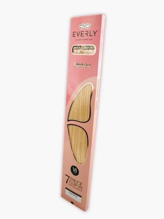 SENSATIONNEL REMY HUMAN HAIR EVERLY BUTTERFLY CLIP IN EXTENSION STRAIGHT