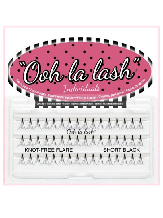 Ooh La Lash INDIVIDUAL KNOT FREE FALRE SHORT BLACK