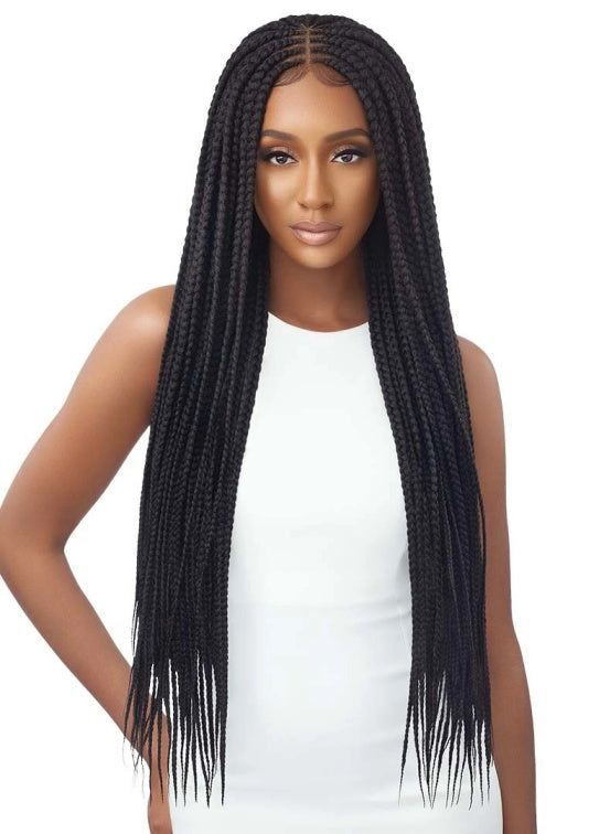 OUTRE PRE-BRAIDED 4X4 LACE FRONT MIDDLE PART FEED-IN BOX BRAIDS 36