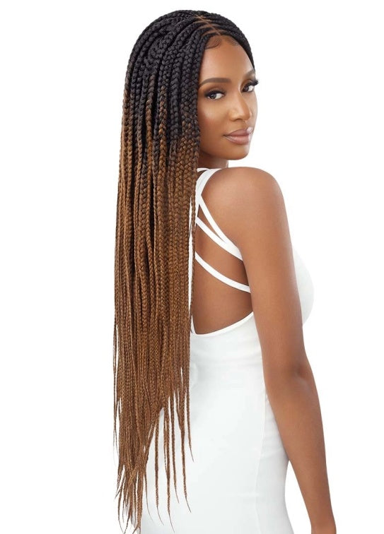 OUTRE PRE-BRAIDED 4X4 LACE FRONT MIDDLE PART FEED-IN BOX BRAIDS 36