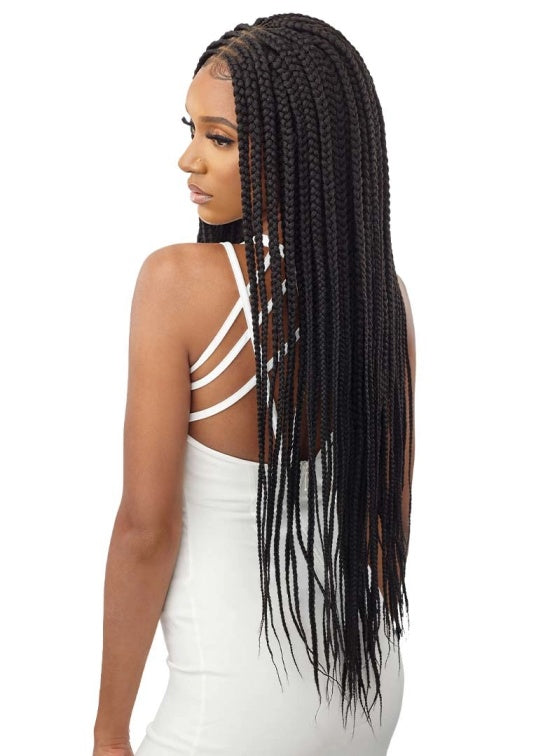 OUTRE PRE-BRAIDED 4X4 LACE FRONT MIDDLE PART FEED-IN BOX BRAIDS 36