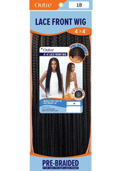 OUTRE PRE-BRAIDED 4X4 LACE FRONT MIDDLE PART FEED-IN BOX BRAIDS 36