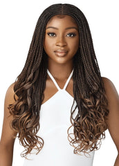 OUTRE 4X4 LACE FRONT WIG MIDDLE PART FRENCH CURL BOX BRAIDS 26"