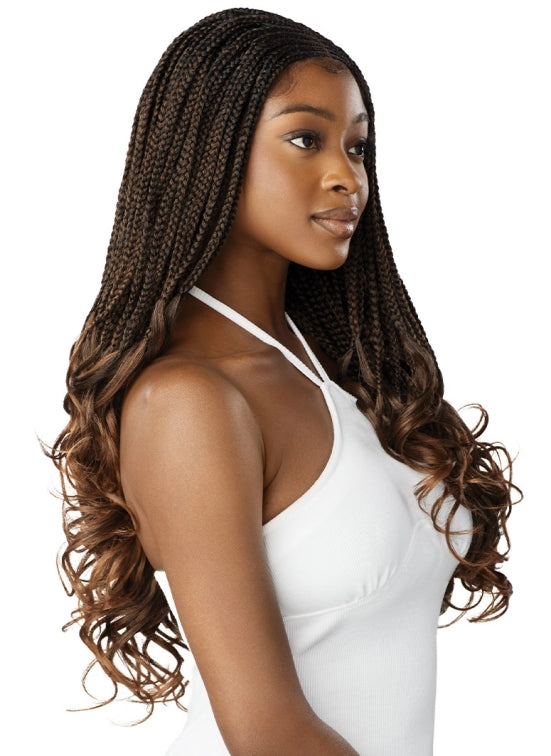 OUTRE 4X4 LACE FRONT WIG MIDDLE PART FRENCH CURL BOX BRAIDS 26"