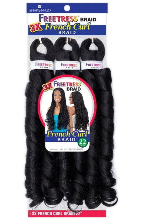 FREETRESS BRAID 3X FRENCH CURL BRAID 22"