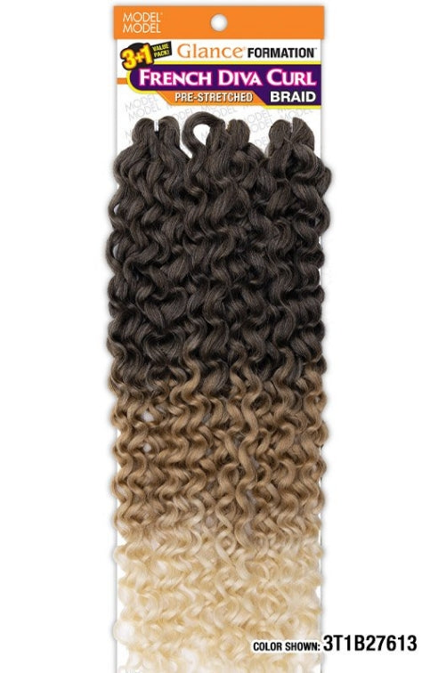 MODEL MODEL GLANCE BRAID 4X FRENCH DIVA CURL 30"