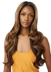 OUTRE AIRTIED HUMAN HAIR BLEND GLUELESS 13X6 HD LACE WIG HHB-GLAM WAVES 28"