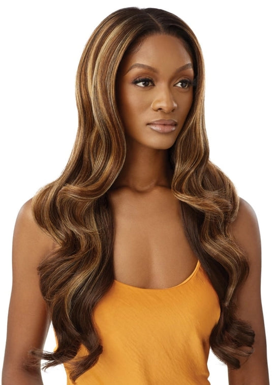 OUTRE AIRTIED HUMAN HAIR BLEND GLUELESS 13X6 HD LACE WIG HHB-GLAM WAVES 28"