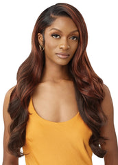 OUTRE AIRTIED HUMAN HAIR BLEND GLUELESS 13X6 HD LACE WIG HHB-GLAM WAVES 28"