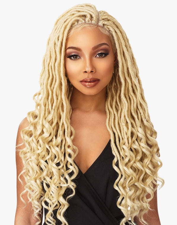 SENSATIONNEL CLOUD9 4X4 PART SWISS LACE WIG GODDESS LOCS