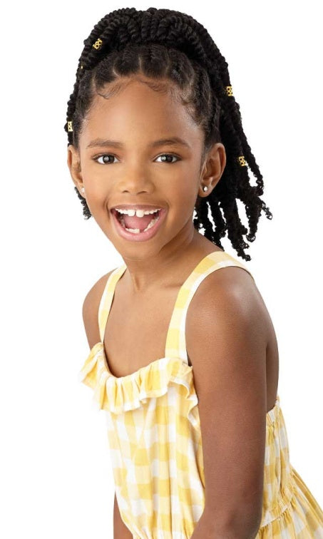 OUTRE LIL LOOKS DRAWSTRING PONYTAIL GOLD CUFFED BOMB TWISTS 12″