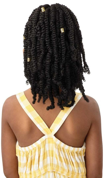 OUTRE LIL LOOKS DRAWSTRING PONYTAIL GOLD CUFFED BOMB TWISTS 12″