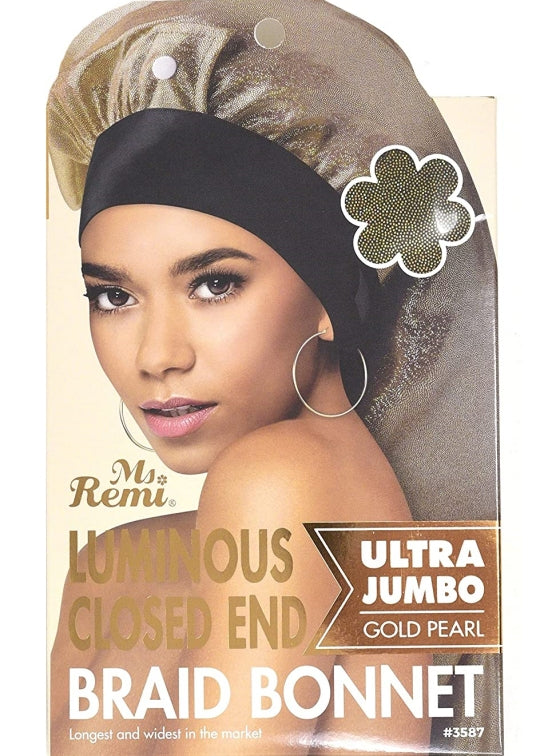 Ms. REMI LUMINOUS CLOSED END BRAID BONNET ULTRA JUMBO (ASSORTED COLORS)