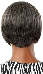 OUTRE UNPROCESSED HUMAN HAIR FAB & FLY GRAY GLMOUR FULL CAP WIG  HARRIET