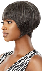 OUTRE UNPROCESSED HUMAN HAIR FAB & FLY GRAY GLMOUR FULL CAP WIG  HARRIET