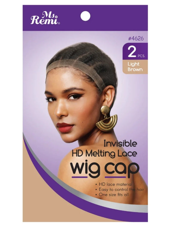 Ms. REMI HD INVISIBLE MELTING WIG CAP 2PCS LIGHT BROWN