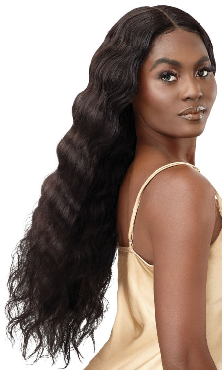 OUTRE 100% UNPROCESSED HUMAN HAIR MYTRESSES GOLD LABEL HD LACE FRONT WIG HH-BODY WAVE 28