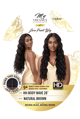 OUTRE 100% UNPROCESSED HUMAN HAIR MYTRESSES GOLD LABEL HD LACE FRONT WIG HH-BODY WAVE 28