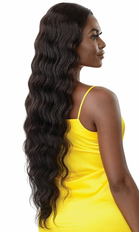 OUTRE 100% UNPROCESSED HUMAN HAIR MYTRESSES GOLD LABEL HD LACE FRONT WIG HH-BODY WAVE 34