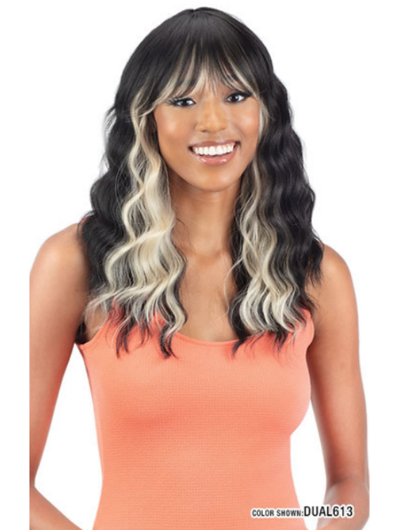 MAYDE BEAUTY 100% HUMAN HAIR BLEND WIG MOCHA HONEY