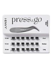 I ENVY BY KISS PRESS & GO PRESS ON CLUSTER LASHES ALL-IN-ONE KIT GLAM DAY