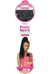 OUTRE PRETTY QUICK WRAP PONYTAIL BUTTERFLY JUNGLE WAVY BOX BRAID 24"