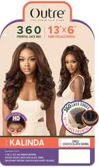 OUTRE 100% HUMAN HAIR BLEND 360 FRONTAL LACE 13X6 HD LACE FRONT WIG KALINDA