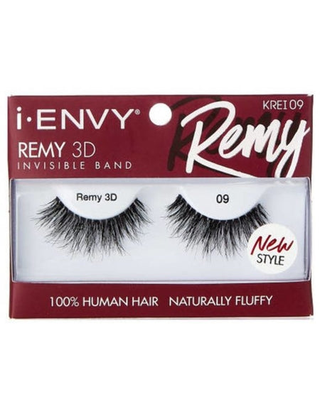 KISS I ENVY REMY 3D INVISIBLE BAND 100% HUMAN HAIR EYELASHES REMY 3D 09